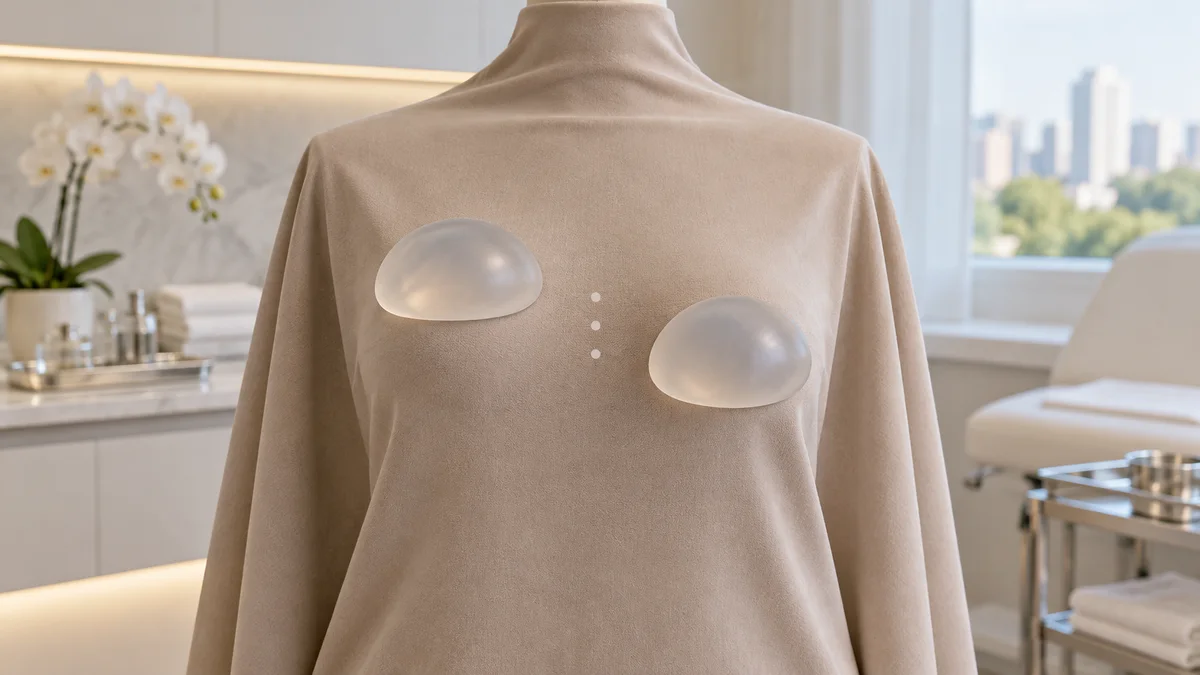 Manequim coberto com representação conceitual de implantes em alturas diferentes no início da recuperação. Imagem gerada por IA.
